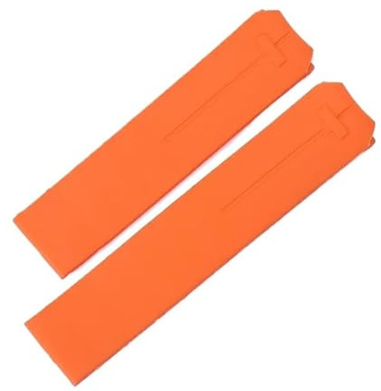 JVEIWAD Uhrenarmband aus Silikonkautschuk, kompatibel mit Tissot 1853, Tengzhi T-Touch Original T013 T047T081T33 Armband 20 mm 21(Orange-no buckle,21mm)