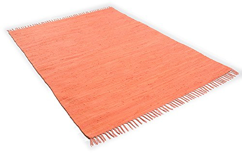 Theko Happy Cotton Teppich 100% Baumwolle 450_Terra Rechteckig 70x140 cm, Terrakotta