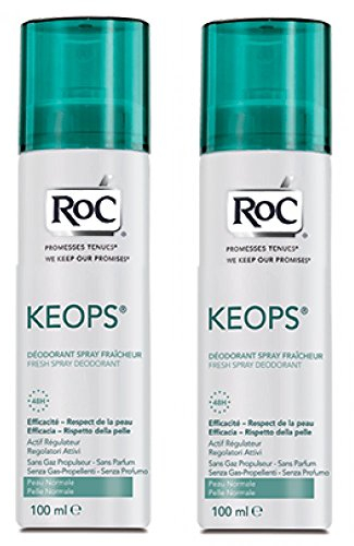 RoC Keops Lufterfrischer Spray ohne Parfüm 48H normale Haut 2 x 100 ml