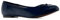 Andrés Machado - Flache Ballerinas für Junge Frauen – TG104 – Espandrillos mit flachem Blockabsatz – Elegante Damenschuhe Slipper für den Sommer aus Lederimitat – Soft Dunkelblau EU 43