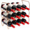 Sorbus Weinregal mit 3 Ebenen, stapelbar, klassischer Stil, Weinregal für Flaschen, perfekt für Bar, Weinkeller, Keller, Schrank, Speisekammer, etc., für 12 Flaschen, Metall (Kupfer)