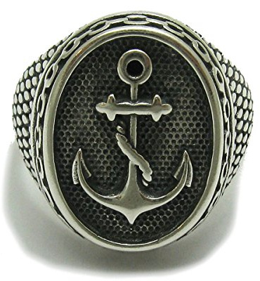 Sterling silber 925 herren Ring Anker R001715