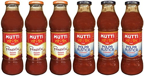 Mutti Passata di Pomodoro (3 x 700g) Polpa Rustica (3 x 690g)