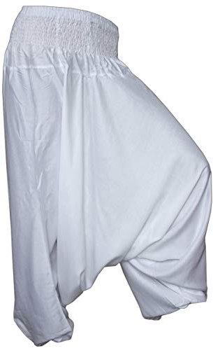 PANASIAM Aladinhose einfarbig weiß XL