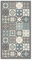 Panorama Alfombra Vinílica Pasillo - Varios Tamaños - (Baldosa Hidráulica Color Azul 80x300 cm)