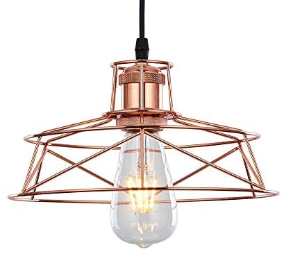 Innoteck DS-1149 Vintage Ceiling Pendant Light Shade – Rose Copper Metal cage Chandelier lampshade DS-1149 Vintage Ceiling Pendant Light Shade – Rose Copper Metal cage Chandelier lampshade