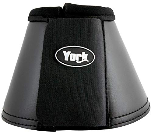 York Hufglocke Protego Kunstleder Sprungglocken schwarz NEU alle Größen (S)