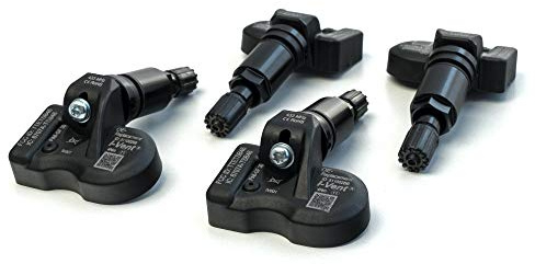 i-vent RDKS/TPMS – Reifendrucksensoren passend für: Mercedes C-Klasse (C-Class Station Wagon) - Typ S205/W205 - (Bauzeitraum 07/2020 - EOP*) - Metallventil Schwarz - OE-Nummer: A0009053907-1 Satz