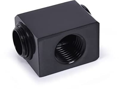 Alphacool Low Profile ES L-Verbinder drehbar G1/4 AG auf G1/4 IG - Deep Black