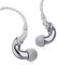 WGZBLON Mini in Ear Monitor, 6mm Lightweight Diaphragm Dynamic Driver HiFi Headphone Real Sound High-Definition Resolution Excellent Reduction Performance Speaker Earphone (No Mic, silver)
