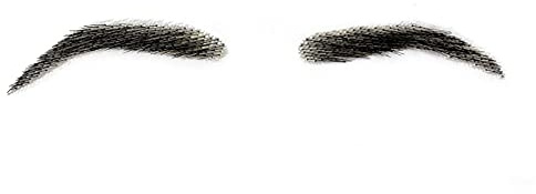 Ceja auténtica similar al pelo, pelo real hecho mano, cejas falsas de ganchillo, imitación ecológica perezosa natural tatuaje de cejas, pegatinas de cejas postizas impermeable (no incluye pegamento)