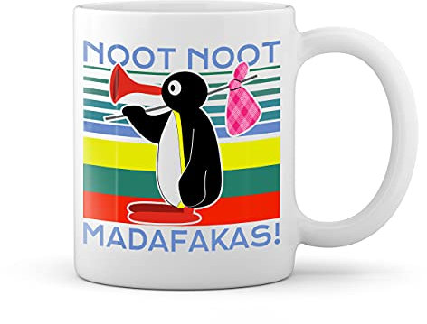 Noot Noot Madafakas Trend 2020 Vintage Weiße Tasse Mug