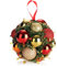 COM-FOUR® Weihnachts-Hänger für die Weihnachtsdeko, Christbaumhänger als winterlicher Dekoartikel, Anhänger mit bunt glitzernden Christbaumkugeln (1 Stück - Kugel 20cm rot goldfarben)
