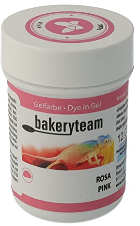 bakeryteam Lebensmittelfarbe Glasurfarbe Icing Colour Gelfarbe Rosa, 35 g