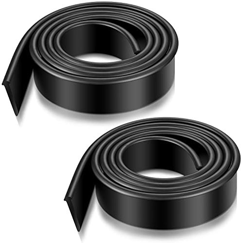 Shower Door Bottom Seal 36 Inch Shower Door Seal Strip Waterproof Door Sweep Shower Door Trim Seal for Home Bathroom Shower, Black (2 Rolls)…