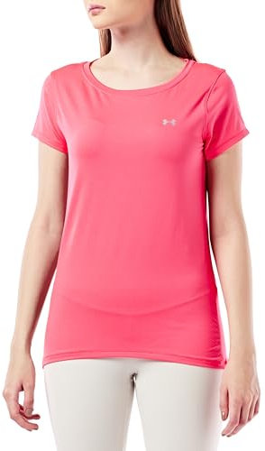 Under Armour Heatgear Armour T-Shirt à Manches Courtes, (683) Rose Shock / / Iridescent, L Femme