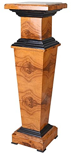 Blumensäule Antik Podest Holzsäule Marmorplatte Holzpodest Blumenständer cat010 Palazzo Exklusiv