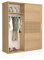 duehome | Armario de 2 Puertas Correderas, Armario Doble, Modelo Uniq 180, Acabado en Tofe y Textil, Medidas: 180 cm (Largo) x 207,6 cm (Alto) x 55 cm (Fondo)