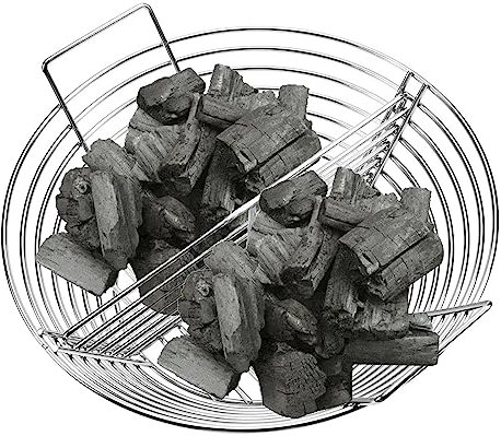 Dubbulon Cestello per Carbone per Griglia | Cestini per griglia da 22 Pollici con griglia separata - Cestello per carbonella in Acciaio Inossidabile Resistente per griglia Joe Classic, Primo
