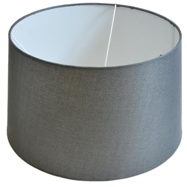 Lampenschirm Stoff rund Ø 40 x H 23 cm (anthrazit)