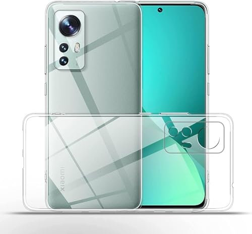 Captor Cover Trasparente per Xiaomi 12 5G / 12X 5G, Custodia TPU in Silicone Flessibile Morbida e Sottile, Alta Qualità con Bordo Rialzato per Schermo e Protezione Fotocamera