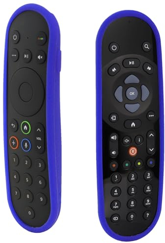 YiBiChin Remote Cover Fit for Sky Glass/Stream TV Remote Control, Also Fit for Sky Q Touch/Non-Touch Remote, Anti-Lost with Strap - Blue
