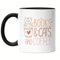 Hey!Print Books, Cats and Coffee Tasse Schwarz Katzenliebhaber Bücherfan Kaffeeliebhaber