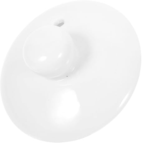 Couvercle de théière en céramique blanche de remplacement Couvercle poli universel pour tasses à thé et théières Accessoire de théière vintage pour feuilles en vrac