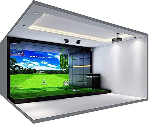 OVARIA Golf Simulator Impact Screen Display, Portable Projector Screen Reflective Fabric Cloth, Golf Ball Projection Screen for Golf Training (118X157)