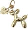 tenghong2021 Porte-clés en forme de chien ballon en gelée pour femme et fille - Cadeau de Saint-Valentin, doré, Small