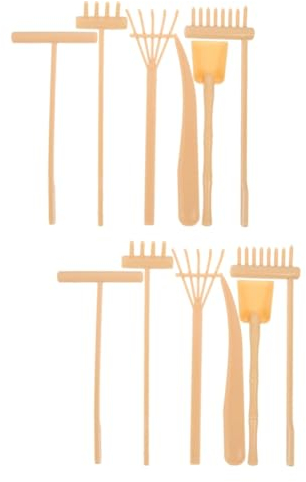 ibasenice 12 STK Zen-sandtischrechen Zen-Garten Für Den Schreibtisch Rechen Für Sandtische Mini-Zen-gartenrechen Kinder Spielset Minispielzeug Für Kinder Büro Japan Plastik Sandkasten