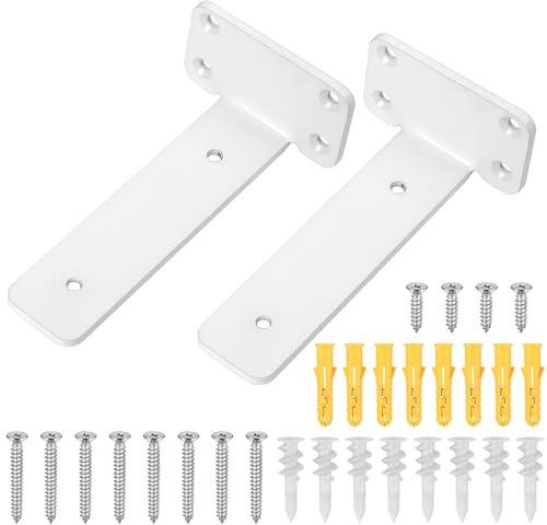 Reggimensola, 2 pezzi Reggimensola sospesa, reggimensola invisibile, reggimensola, reggimensola sospesa, staffa per carichi pesanti, reggimensola, reggimensola a parete - bianco/15 cm