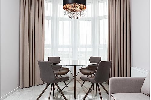 GARDINESTAN JUNG CFO GmbH Vorhänge Blickdicht Thermovorhang Hitzeschutz Gardinen Wohnzimmer Schlafzimmer 2er Set (245 x 140 cm (HxB) (Beige)
