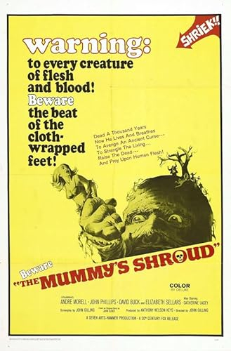Maxi-Poster Mummys Shroud 01 – Wandkunst, Heimdekoration, Filmposter, Leinwand, Film, Kino, Retro, Vintage, Kult, klassisch, Nostargic, Saga, moderner Nachdruck, wir drucken jedes Poster für Sie,
