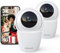CZEview 3K/5MP Cámara Vigilancia WiFi Interior, 5/2.4GHz Camaras Vigilancia Domicilio, Camara para Perros y Mascotas, PTZ 355°, Visión Nocturna, Audio Bidireccional, Alexa (2 Blancos)