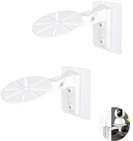 UtySty 2 Stück Sicherheitskamera-Halterung, Wand-Decken-Aufkleber oder Schraubbefestigung, Kuppel-Kamera-Ständer, Halterung für Monitor, Überwachung, IP-Kameras, Webcam, Zuhause, Innen- und