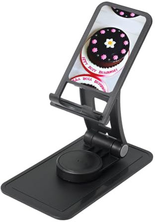 XZDCAL Black Chocolate Cake Support de téléphone rotatif à 360 degrés avec angles réglables pour tablette et smartphone