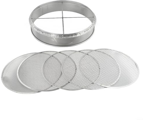 Setaccio da giardino, setaccio per terriccio, compost, vassoio da giardinaggio con 5 filtri