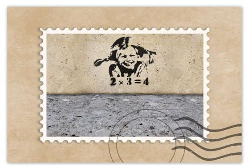 Wandaufkleber, 60 x 40 cm, Banksy Little Girl Sommersprossen Nr. H2851M_WENS1E