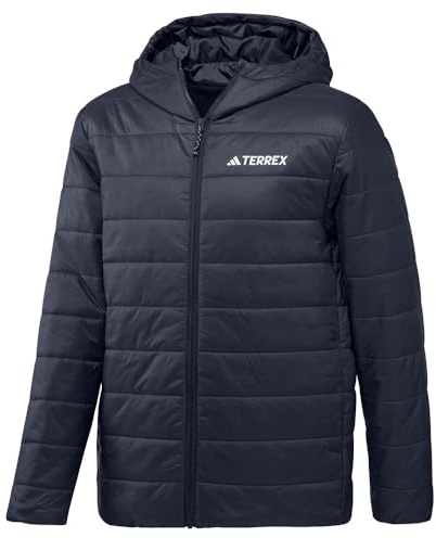 adidas Men's Terrex Multi Essentials CLIMAWARM Insulated Hooded Jacket, legend ink, L