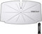 [Nuevo 210T Pongee] PEMOTech 2025 Actualización Parasoles para Ventanas Delanteras, Parasol para Parabrisas de Coche, Visor Plegable Reflector de Rayos UV (145 cm x 84 cm)