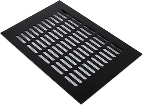FEFEF Exhaust Hood Vent,Air Vent Covers for Walls Inside,Exhaust Grille Rectangular Air Vent Cover Ventilation Grille for Wardrobe Shoe Cabinet Ventilation Grille(Black,200x400mm)