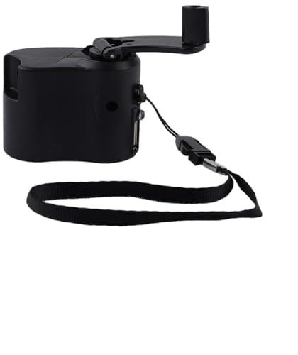 Effizientes manuelles Handy-Ladegerät USB-Handkurbel-Dynamo für Reisen und Vorbereitung (schwarz)
