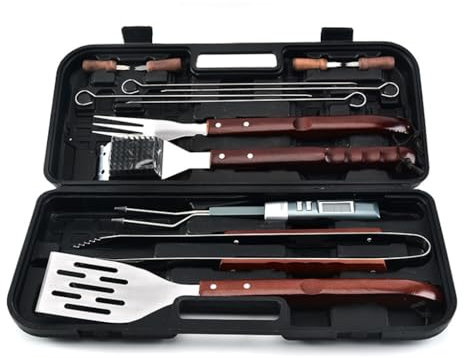 Set di 13 Pezzi di griglia in Gomma, Set di Utensili per Barbecue multifunzionali per Esterni