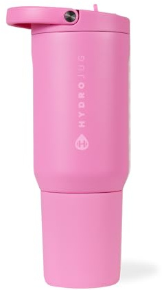 HydroJug Sport - Stainless Steel Tumbler with Straw, Vacuum Insulated, 20oz Leakproof Water Bottle, Ergonomic Design, Reusable, Dishwasher Safe, Rubber Base, Durable for Gym or Outdoors, Taffy