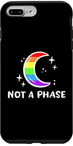 Gay Pride Funny Not A Phase Moon LGBT Rainbow Gender Queer Case for iPhone 7 Plus/8 Plus