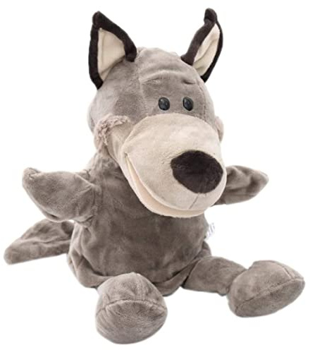 HoveeLuty Wolf-Handpuppen mit offenem Mund, Tierpuppen, Plüschtierspielzeug für fantasievolles Rollenspiel, Strumpfhandpuppen mit Bauernhoftieren, Gummihandpuppen, Kleinkinderpuppen