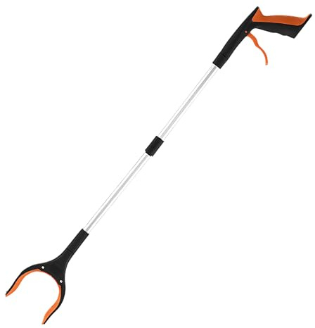 Greifwerkzeug für Senioren - Faltbarer Stock, leichte Zange | 84 cm Armverlängerung, robustes Werkzeug zum Aufheben von Abfällen, Regalen, Rasen, Outdoor, 83 x 10 cm, Blau, Orange