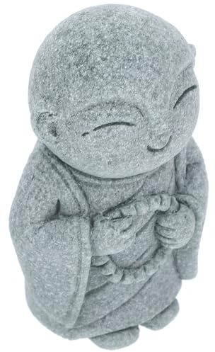 Mikikit Buddha Statue aus Bluestone Sand, Retro mit Feinem Design | Schreibtisch und Gartenlandschaft, Ruhige Atmosphäre, Spirituelle Bedeutung