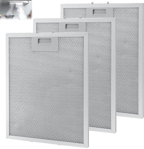 ZXBBTZ 3 filtri antigrasso metallico, cappa aspirante, 320 x 260 mm, 5 strati, in alluminio, filtro antigrasso, in metallo, rimovibile, compatibile con molte marche